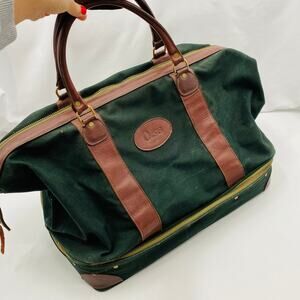 Vintage ORVIS Battenkill Large Duffle Bag-Separate Bottom Section Canvas Twill